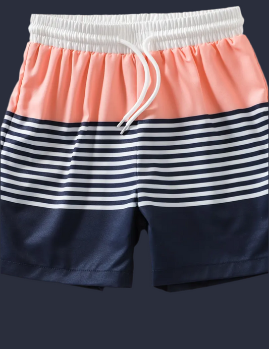 Gestreifte Badeshorts für Jungs