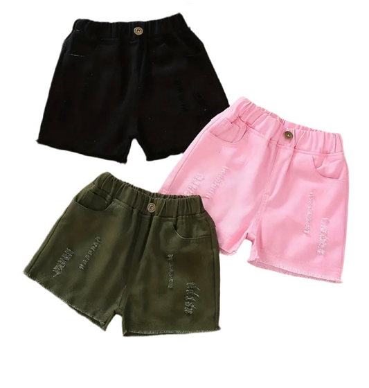 3-er Set, Mädchen, Shorts aus Baumwolle
