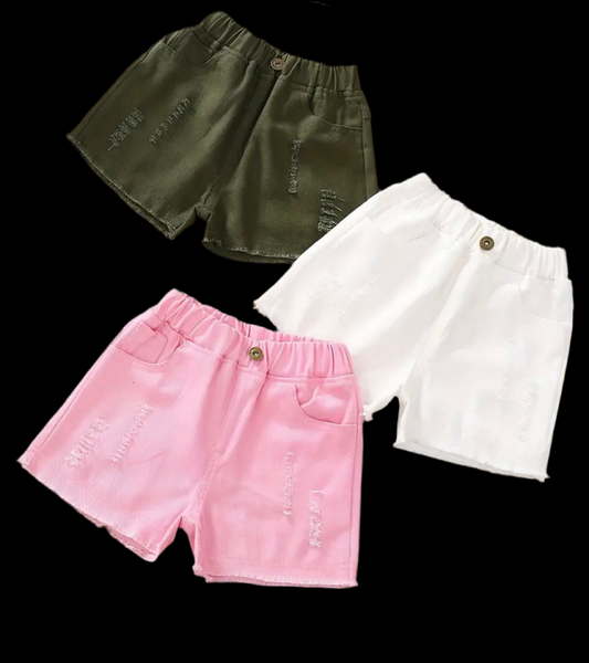 3-er Set, Mädchen, Denim, Shorts aus Baumwolle