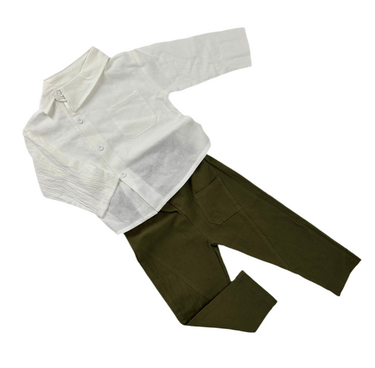 Langarmhemd & Hose Set für Jungen
